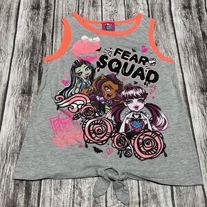 Girls Medium Monster High Fear Squad tank top great condition